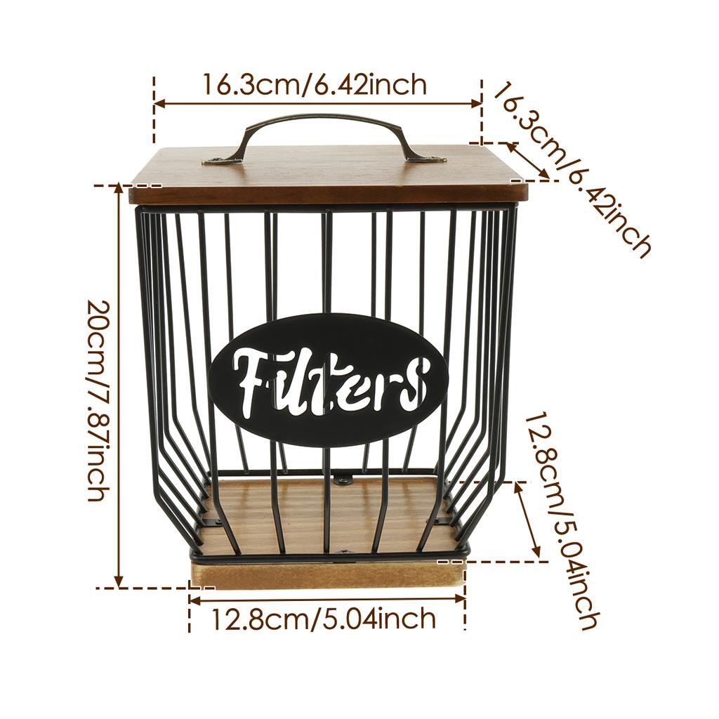 Держатель для кофейных капсул, металлический большой емкости, органайзер для кофейных капсул с деревянной крышкой для кофейной стойки, контейнер для хранения