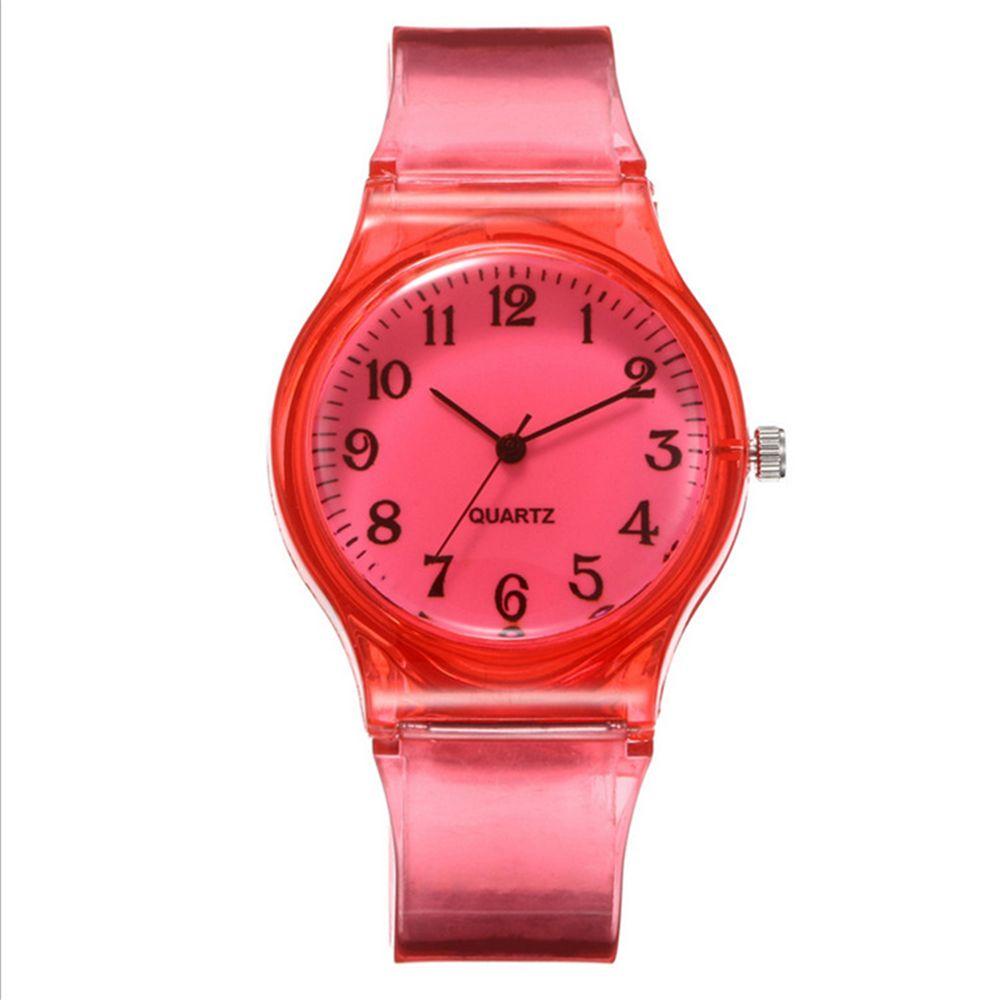 Women Transparent Silicone Wristwatch Student Clock Jelly Quartz Watch Candy Wrist Watch