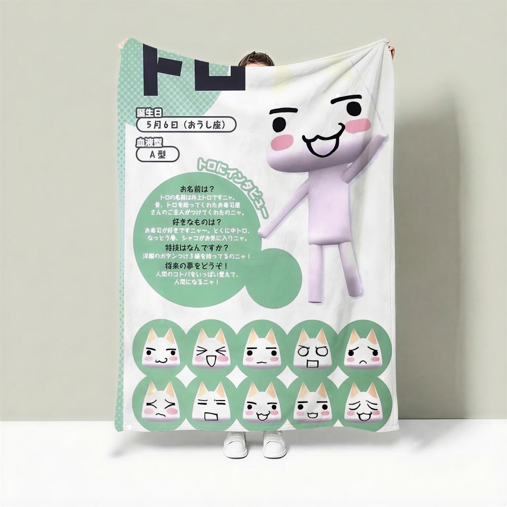 Character I-Inoue Toro Throw Lightweight 240g Flannel Blanket Soft Skin-friendly for Summer Cooling