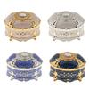 Retro Enamel European Style Oval Trinket Chest Jewelry Box Organizer Holder