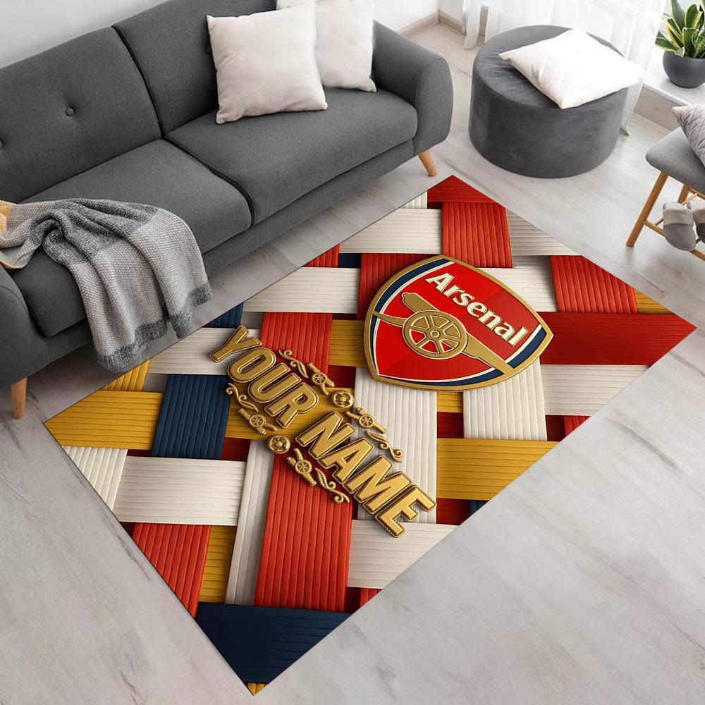 Arsenal F.c. Personalized Text Floor Rug Office Rug Perfect for Hallway Outdoor Dining Room Game Room Anti-slip Rug Anime Office Decor