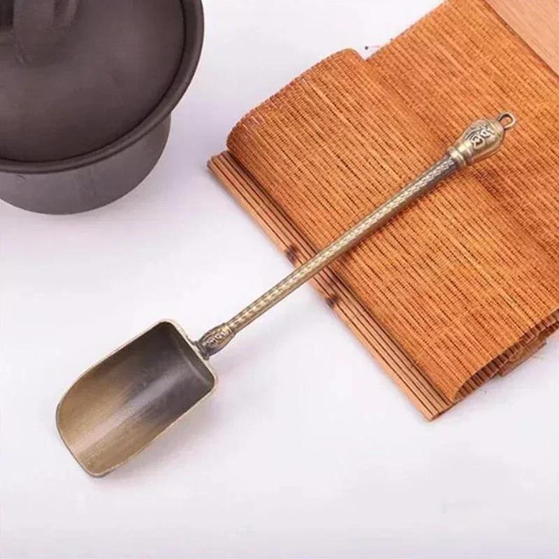 WIKHOSTAR Tea Spoon Kung Fu Tea Ceremony Utensils Chinese Style Teaspoon Tea Scoop Teaware
