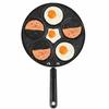 DOACT Pancake Pan, Pancake Plate, Heat-Resistant, Multi-Purpose, 5-Cavity Omelet Pan, Round, for Fried Eggs, Hamburgers, and Dumplings