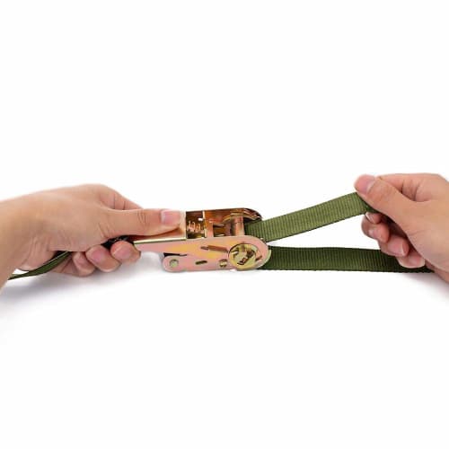 Odowalker 5m*2.5cm Ratchet-Type Cargo Lashing Straps with 800kg Breaking Load, Cargo Straps, Ratchet-Type Tie-Down Belts, Set of 2