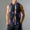 Мужская мода принтованный спортивный повседневный жилет без рукавов