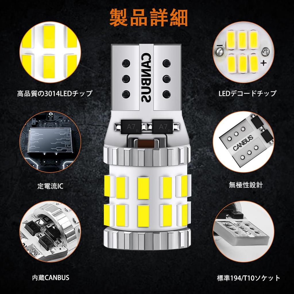 BLIAUTO Автомобильная светодиодная лампа T10 Белая Взрывная 30 SMD Габаритный свет DC12V-24V 6500K со встроенным