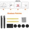 Bicycle Repair Bag With Tire Pump, Portable Tool Kit for Camping Travel - Bike Glueless Patches, Maintenance Essentials All In One Safety Kit