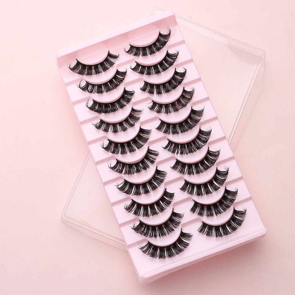 Eyelashes Extensions 10-23mm Eyelashes Reusable 3D Mink False Eyelashes Russian Curl Lashes DD Curl