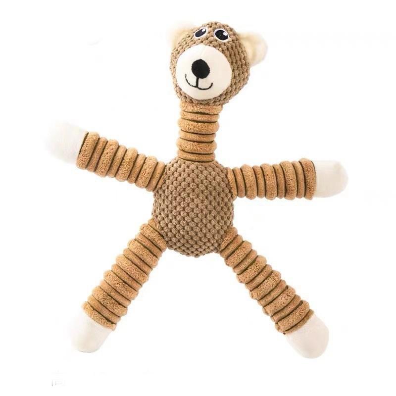 Игрушки для собак Pet Squeak, валюта, устойчивая к укусам, мультяшный дизайн животных, избавляющий от скуки, молярные интерактивные игрушки, плюшевые