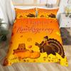 Thanksgiving Day Decorative Bedding Set 3-piece, Suitable for Girls and Boys, Children's Room Decoration, Türkiye Autumn Pumpkin
