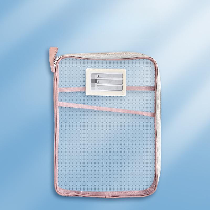 A4 Stationery Storage Bag Double-layer Mesh Zipper Bag Large Capacity Organizer Folders School Office Supplies Stationary Bag