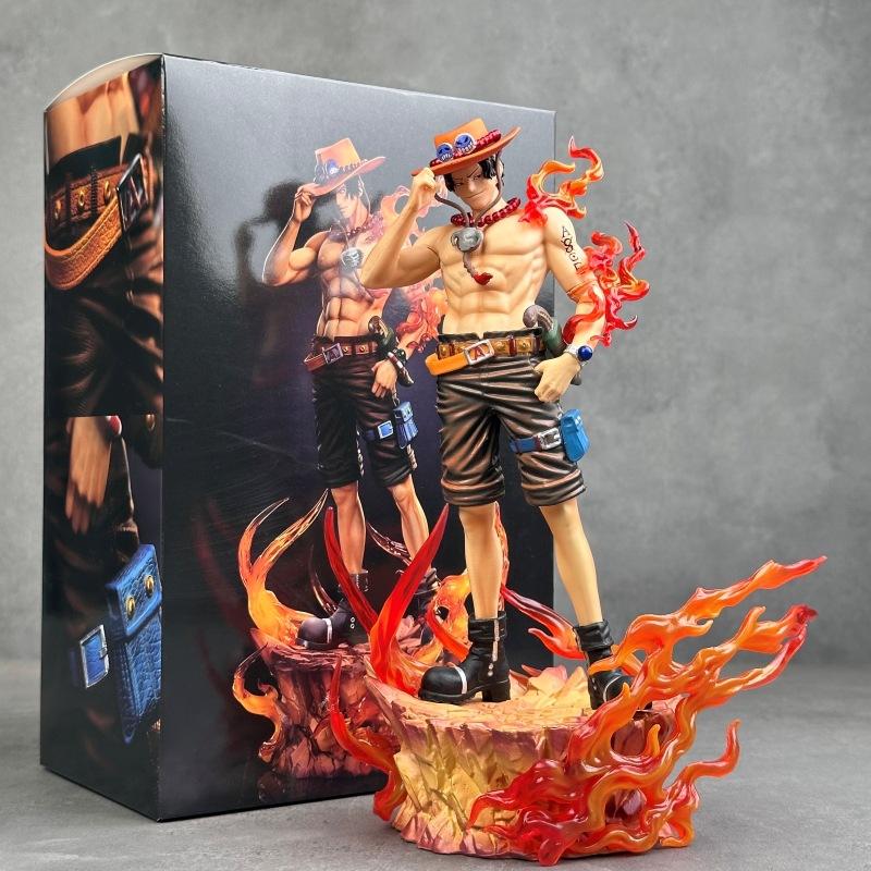 Фигурка Портгаса Д. Эйса из One Piece Фигурка Эйса из манги One Piece Аниме Периферия 24 см Коллекционная модель Статуэтка GK Подарок