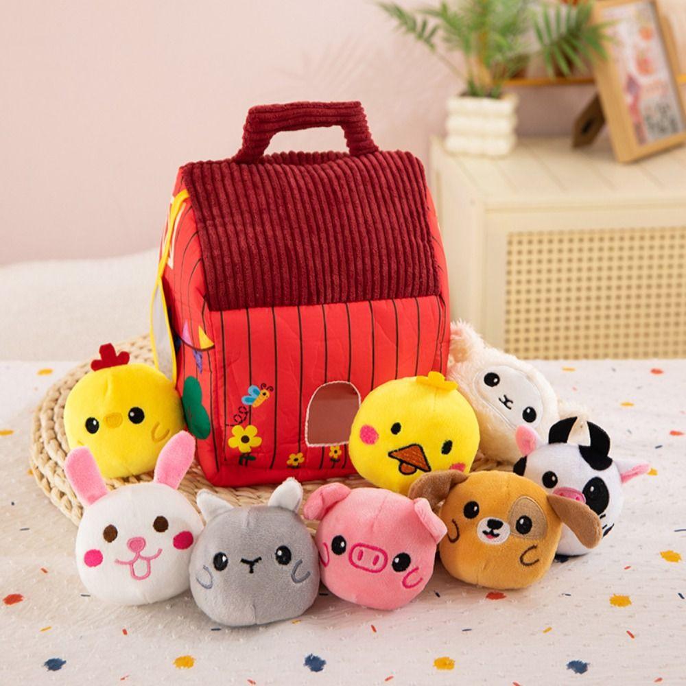 Набор «Дом с фермерскими животными из ПП хлопка» со звуком, игрушка-симулятор фермерских животных, детские подарки