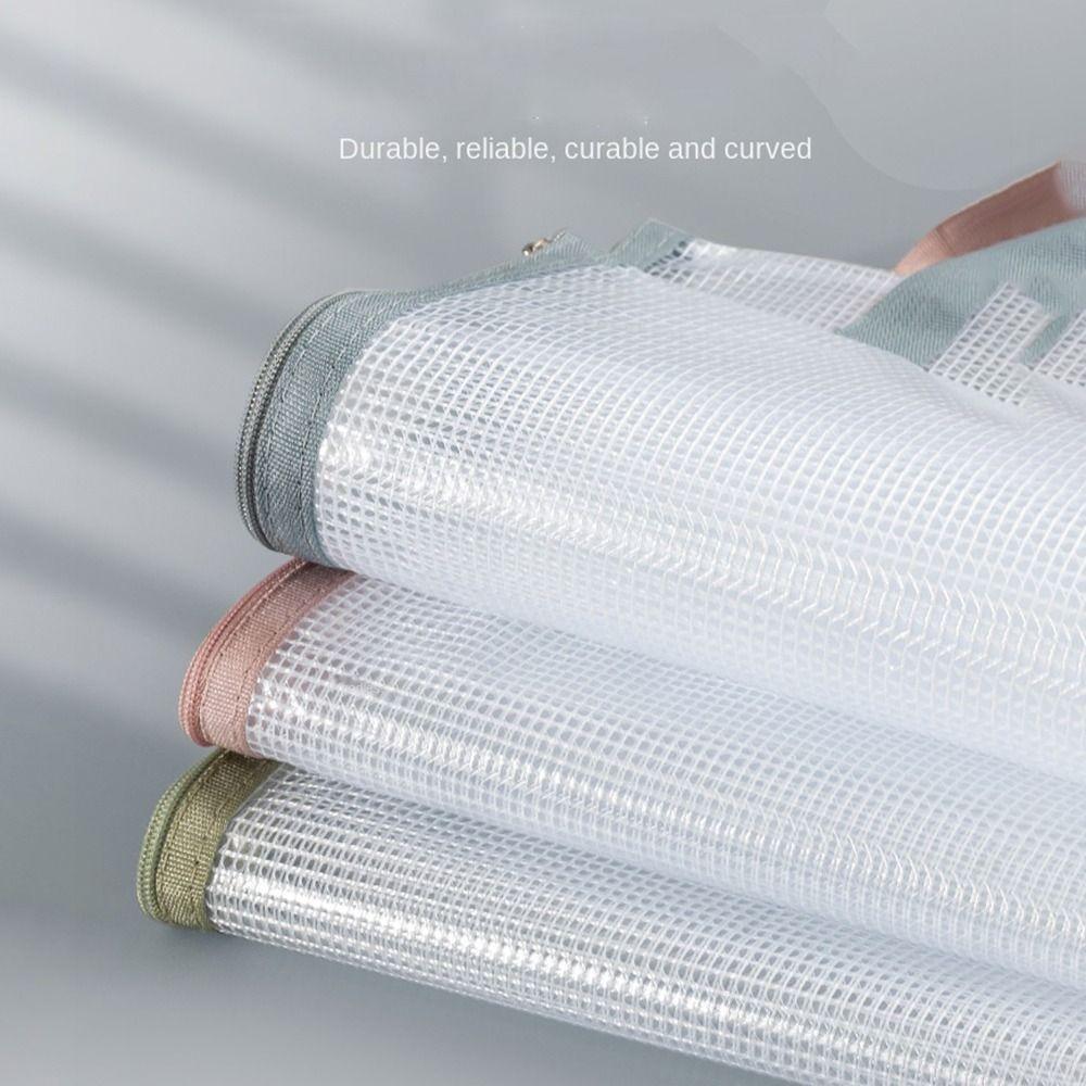 Сумка для хранения на молнии формата A4, сетчатая, канцелярская, новые папки для файлов, офис