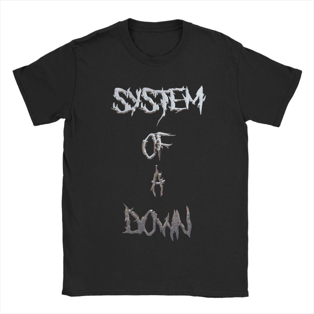 Novelty Punk Rock Band System Of A Down Tshirt Unisex Round Neck Short Sleeve Clothing Cotton Summer Top Tee
