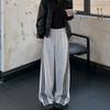 Striped Sports Pants for Women In Spring and Autumn High Waist Drape Loose Slim College Style Straight Sport Wide-leg Pants