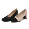 Туфли на высоком каблуке Tendencia Women Crude Heel для женщин, нескользящие, на плоской подошве, разноцветные туфли-лодочки для офиса