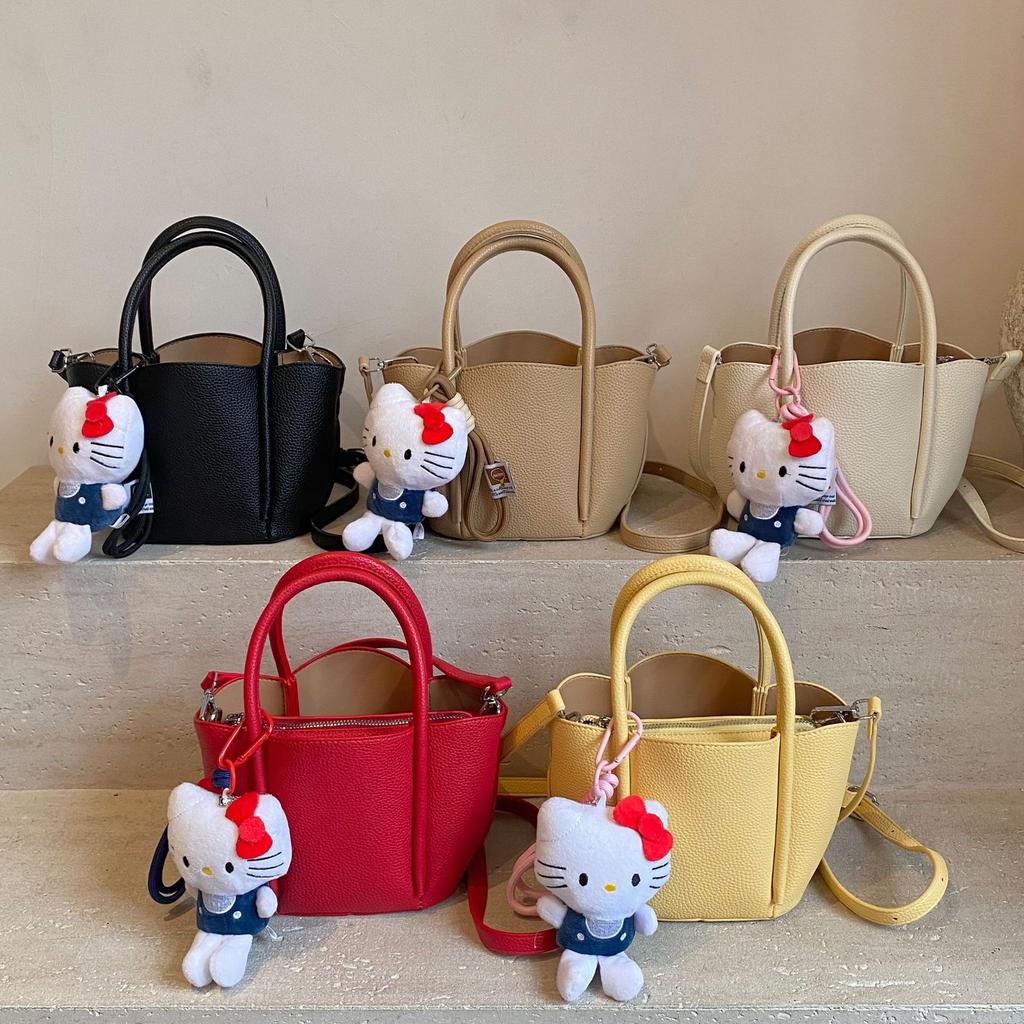 Wholesale 2025 New Trend Bag Women's Lychee Pattern Simple Versatile Texture Vegetable Basket Shoulder Messenger Bag