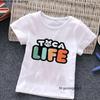Смешная Мультяшная Кавайная Футболка Toca Life World для Мальчиков Девочек Детская Одежда С коротким рукавом Анимация Игры Toca Boca Топы