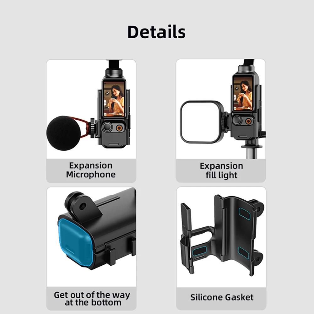 Рамка-расширитель для камеры DJI OSMO Pocket 3, защитный чехол, кронштейн, быстросъемный, многофункциональный адаптер с холодным башмаком, аксессуары