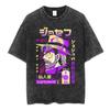 Аниме JoJo's Bizarre Adventure Винтажная стираная футболка Диаволо Доппио Манга Футболки Мужские Женские Хлопок Повседневные Оверсайз Футболки