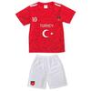 Football Shorts and Jersey Set - Türkiye - Child - 14 Years - Red - 100% Polyester