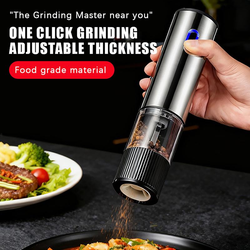 Automatic Electric Salt and Pepper Grinder USB Rechargeable Adjustable Coarseness Mill Perfect for Cooking Gift