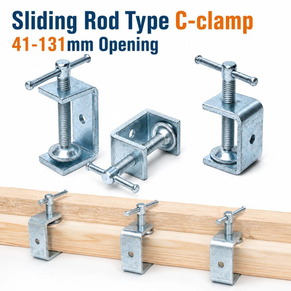 Adjustable Square Clamp Zinc Plating Fixed Holder Clip Professional C-clamp  Hardware Fasteners