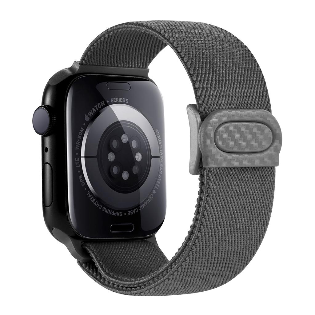 Nylon Strap For Apple watch band 45mm 40mm 44mm 41 46mm 49mm Elastic carbon bracelet correa iWatch series 9 8 7 6 se Ultra 2 10