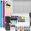 Tattoo Kit Tattoo Machine DIY 3D Hand Fork and Stick Set Hand Fork Pen Long Needle Ink Pigment Handmade Body Art, 1.1 Pen Kit D, 1 Set