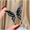 Vintage Black Butterfly Brooch With Slightly Inlaid Cubic Zirconia Insect Clothing Accessories