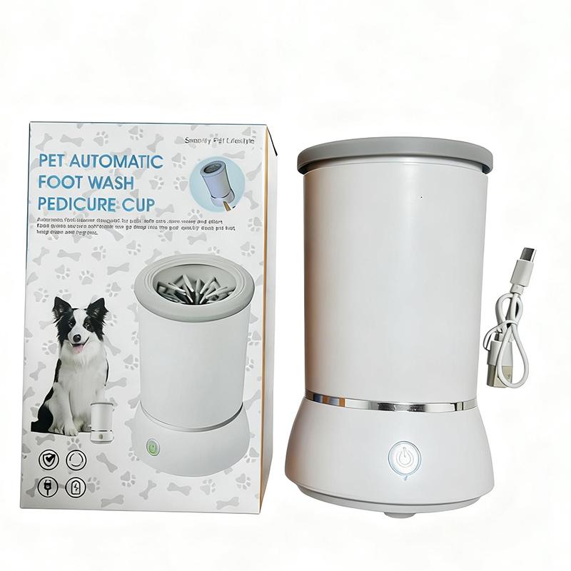 Portable Dog Paw Washer Automatic Cleaner Electric Massager USB Rechargeable for Small To Medium Dogs Cats Paw Cleaner Massager