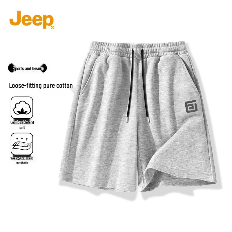 Jeep Мужские летние дышащие хлопковые шорты