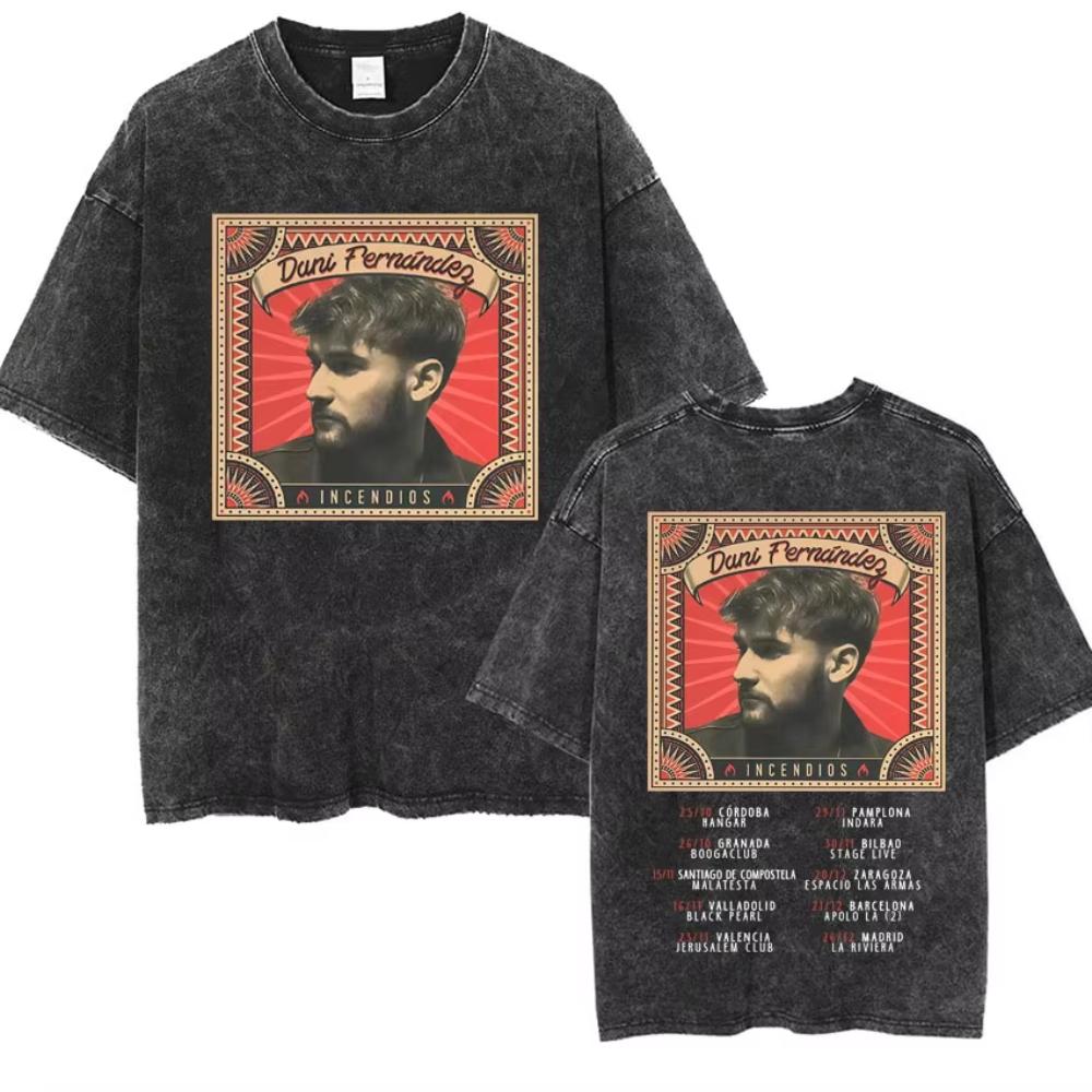 Dani Fernandez Harajuku Album Tour Vintage Washed YK Tshirts Men Women Tshirt Aesthetic Casual Cozy Oversized Tops Streetwear