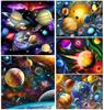5D Diamond Painting Universe Planet Full Circle Diamond Embroidery Starry Sky Landscape Cross Stitch Kit New Year Gift Home Deco