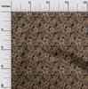oneOone Cotton Flex Brown Fabric Tropical Sewing Material Print Fabric By The Yard 40 Inch