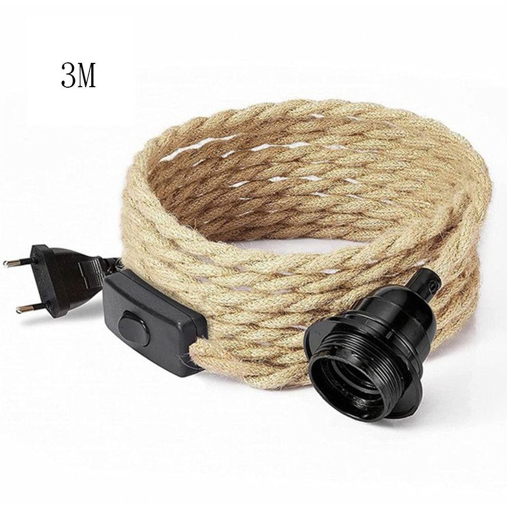 Hemp Rope Line Restaurant Lighting Fixture Lamp Adapter Pendant Lamp Lamp Bases Ceiling Light