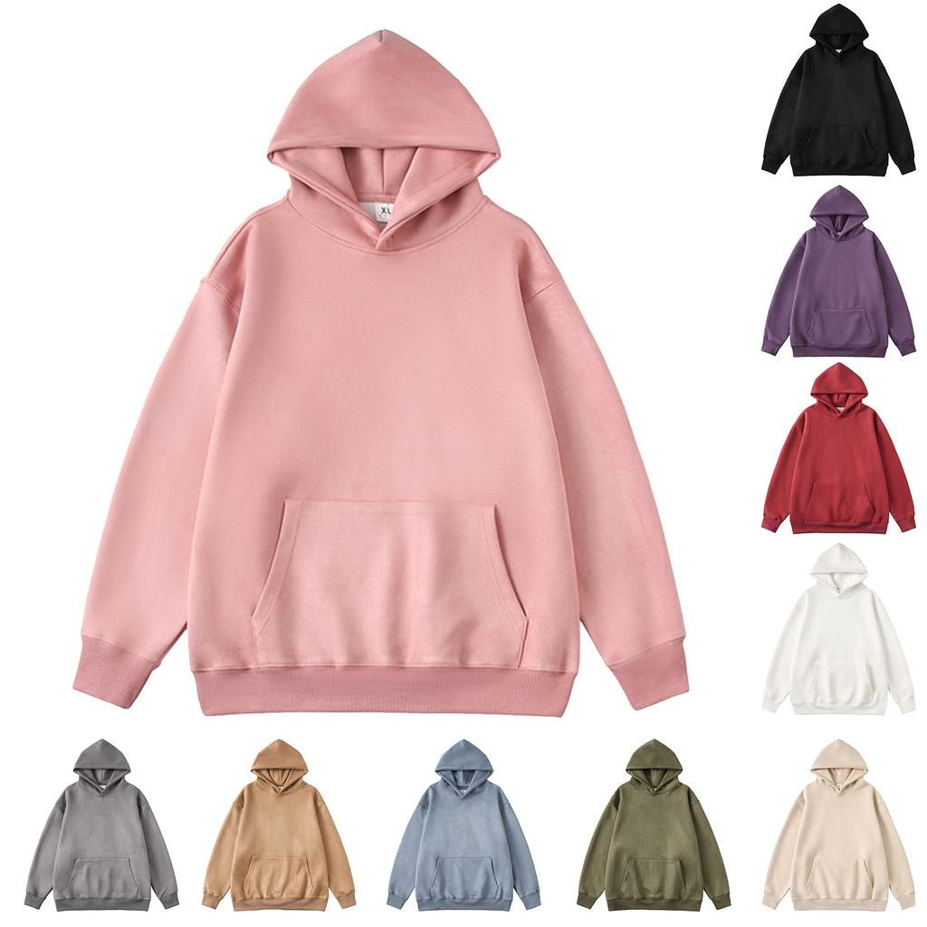 Осенний мужской замшевый гладкий свитер с капюшоном, новый большой базовый размер