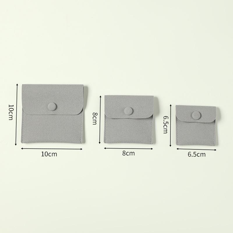 Microfiber Double-Sided Snap Jewelry Bag – Anti-Oxidation Storage for Necklaces & Pendants