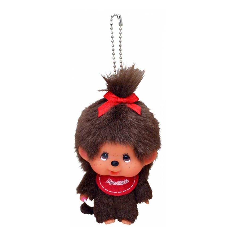 Sekiguchi Big Face Monchhichi SS Girl Keychain 257300