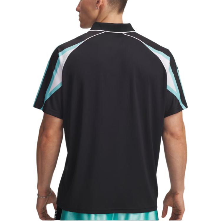 Under Armour Мужская футболка с V-образным вырезом, рукавом реглан и коротким рукавом, топы, черный 6009087-001