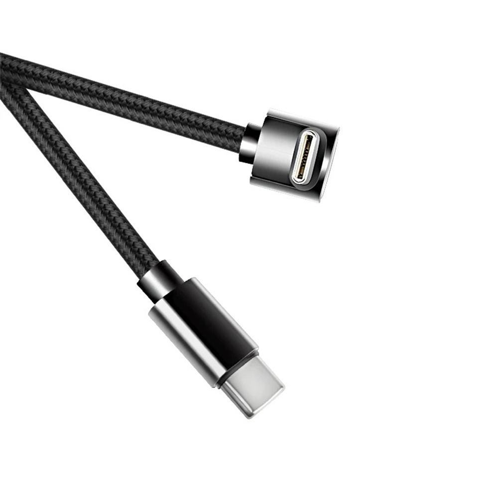 Кабель USB C — USB C 60 Вт, Г-образный под 90 градусов, для быстрой зарядки телефона, Data Cord для iPhone Samsung Xiaomi Huawei Type C, Быстрый провод