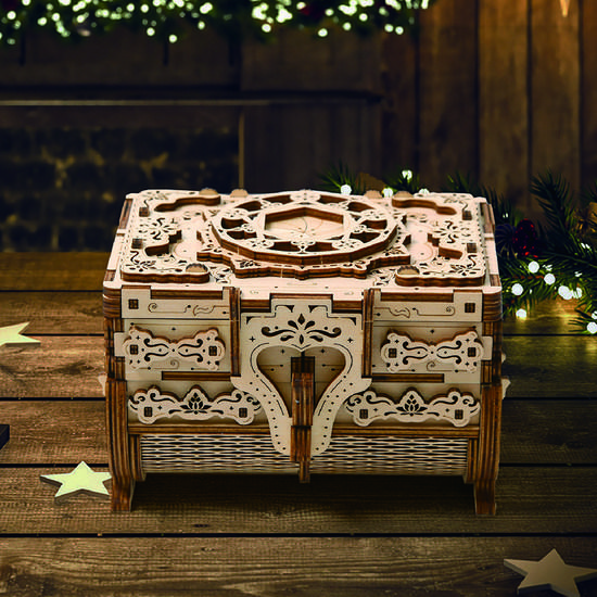 3D Three-dimensional Puzzle Antique Storage Box Wooden Puzzle Improve Concentration DIY Puzzle Model, Korean Popular Puzzles