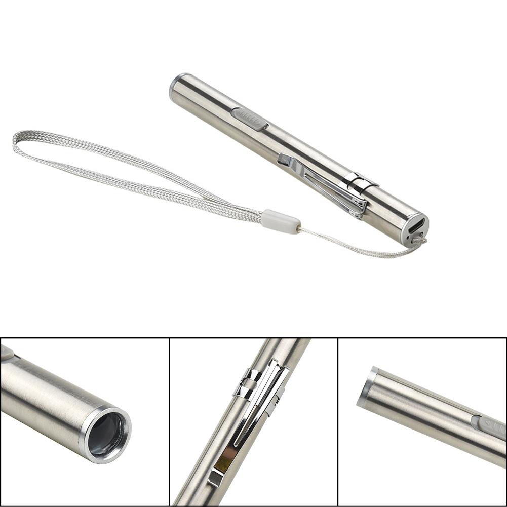 Миниатюрный фонарик 500 лм, карманный размер ручки, светодиодная лампа с зарядкой через USB, ночной Ridin