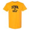 Iowa Hawkeyes Arch Logo Golf T-Shirt - Gold