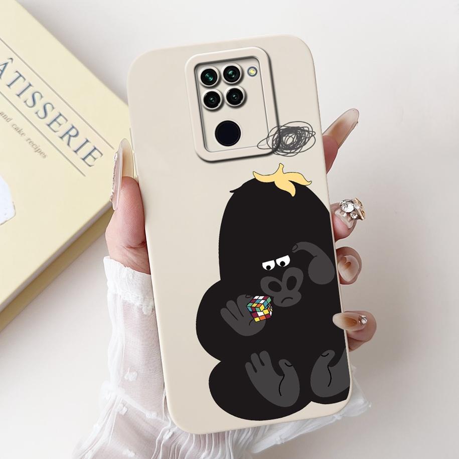 For Xiaomi Redmi Note 9 Case Cute Cartoon Panda Rabbit Liquid Silicone Shockproof Bumper on Xiomi Redmi Note 9 Cover Note9 Funda