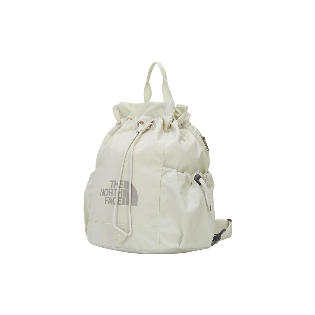 The North Face Casual Minimalist Logo Embossed Nylon Bucket Bag Women bags White NN2PN62L