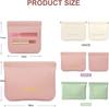 3pcs Makeup Bag Pocket Earphones Jewelry Cosmetic Storage Bag Self-Closing Carry All Pu Pouch Bag for Cable Lipstick Accessory