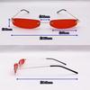 Lunari Color Lens Mini Fashion Unique Casual Sunglasses, Lens, Glasses, Design, Unisex, (Black)