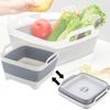 Portable Foldable Kitchen Sink Basket Large Capacity Plastic Storage Bin